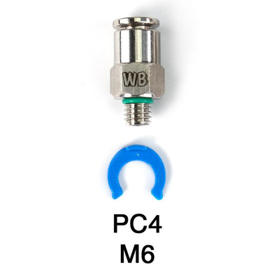 Metal Pneumatic Coupler PC4-M6 with Collar